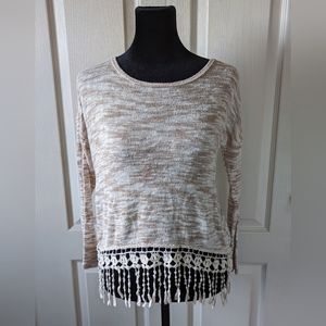 Jolt Boho Fringe Top, XSmall